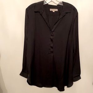 Loft - Ann Taylor - Black Long Sleeve Blouse